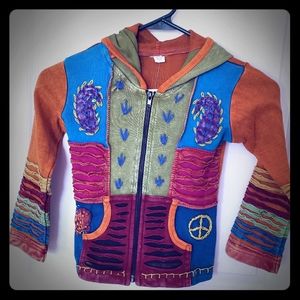 NWT girls hippie custom jacket